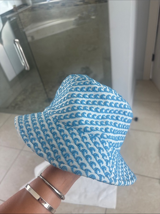 Montce Accessories - Montce Blue and White Wave-Print Bucket Hat